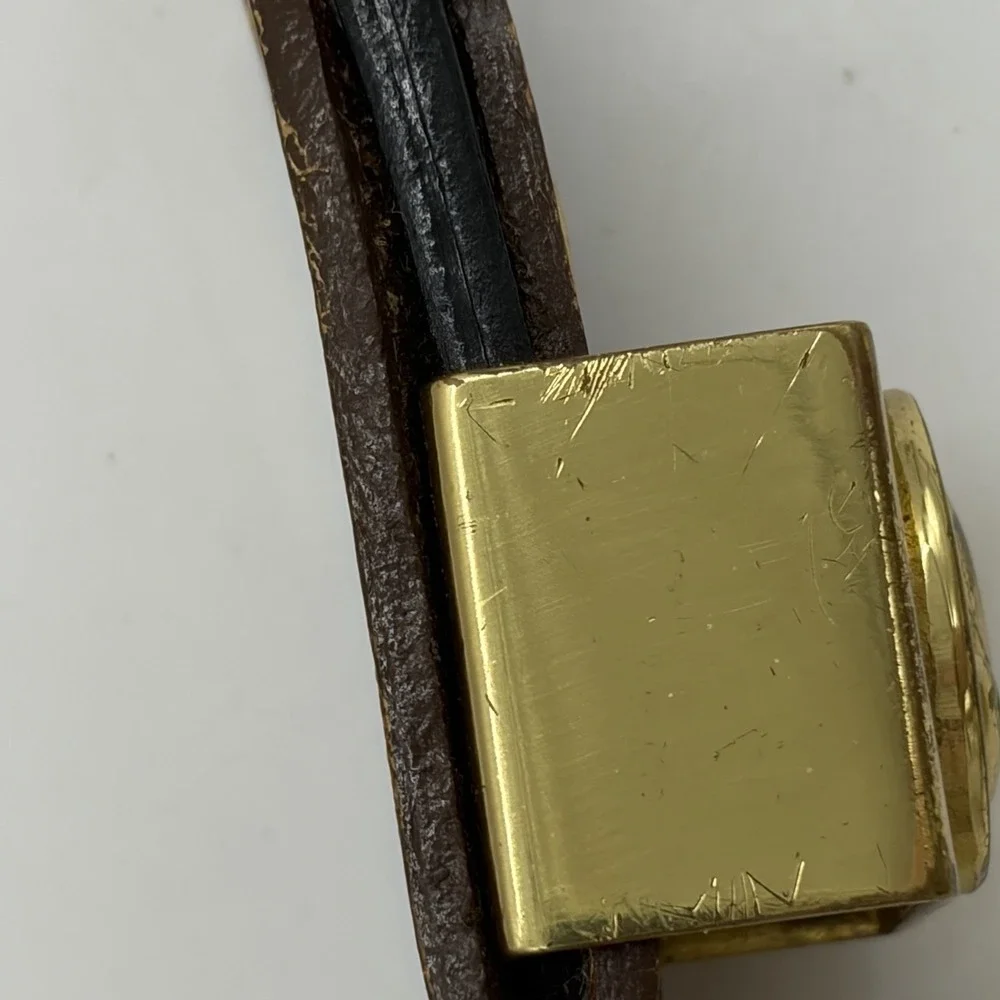 Dooney & Bourke Womens S 26-28 Belt Black All Weather Leather Skinny Brass USA